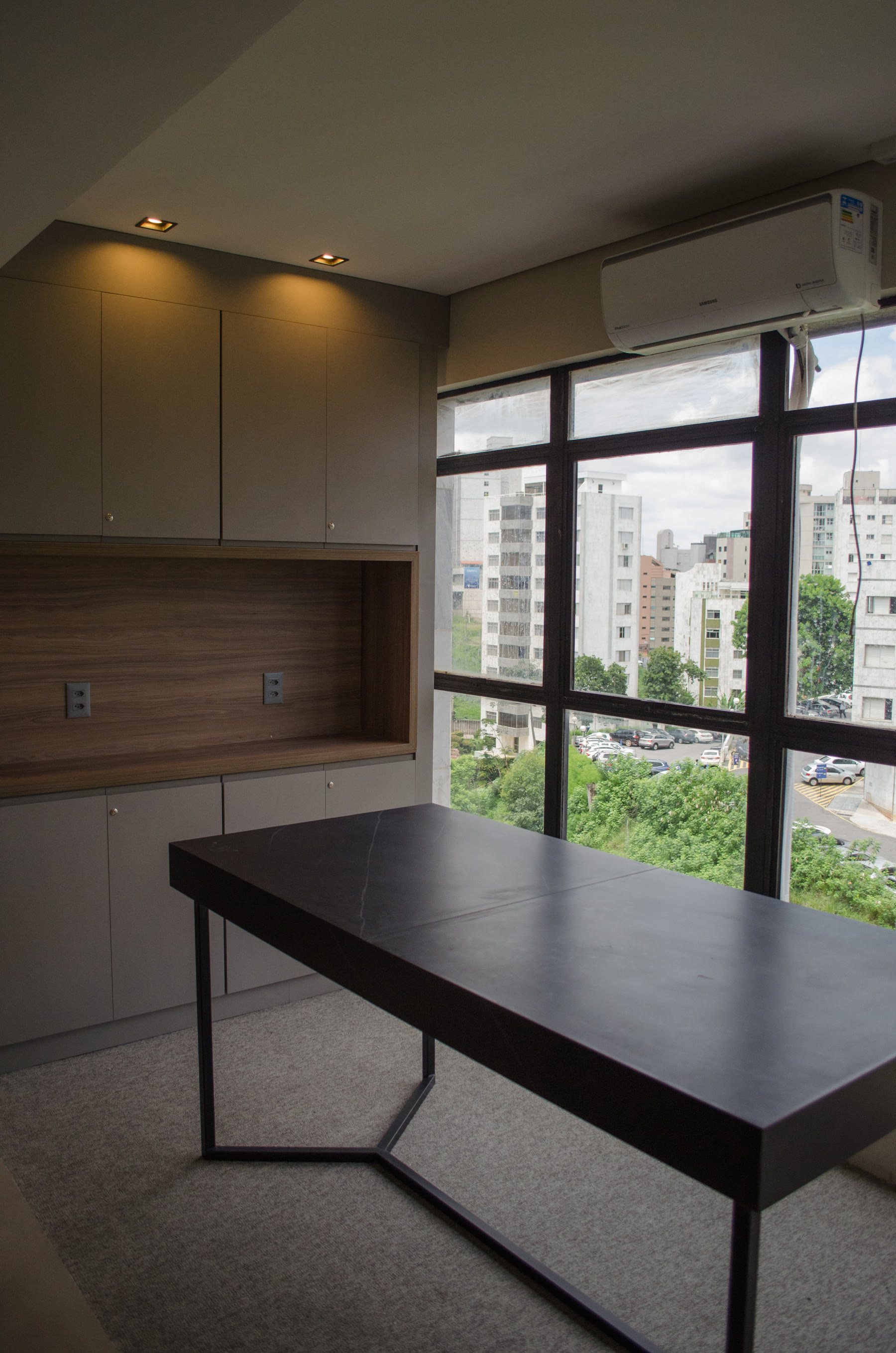 Sala privativa com vista para a cidade
